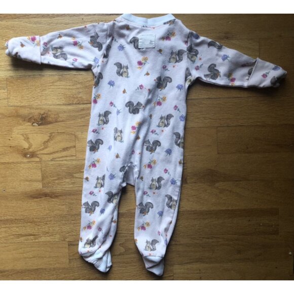 Burts Bees 0-3M Squirrel Zip Up Footie - Picture 5 of 5